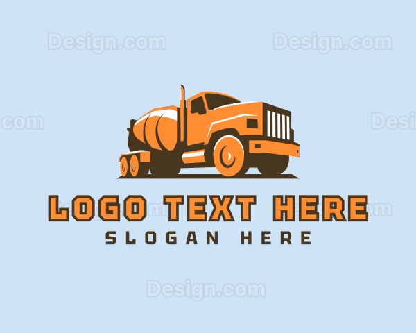 Construction Concrete Mixer Logo