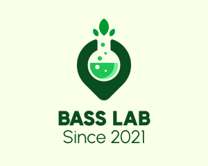 Laboratory Location Pin  logo design