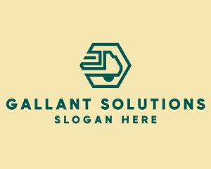 Modern Cargo Transport Truck logo design