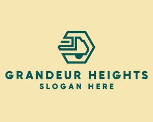 Modern Cargo Transport Truck logo design