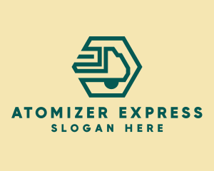 Modern Cargo Transport Truck logo design