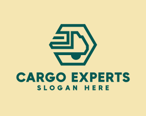 Modern Cargo Transport Truck logo