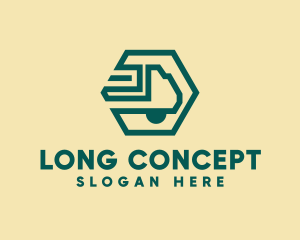 Modern Cargo Transport Truck logo