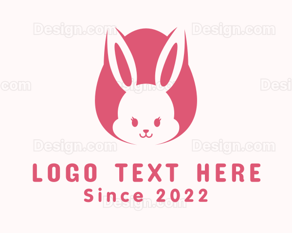 Cute Easter Bunny Logo