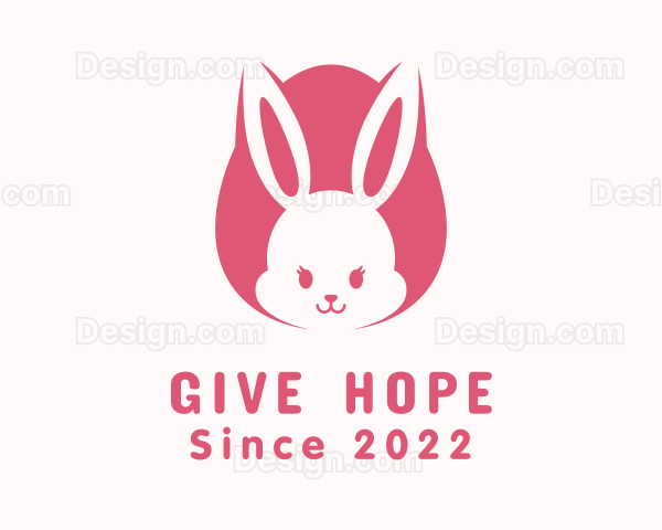 Cute Easter Bunny Logo