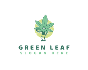Marijuana Hemp Weed logo design