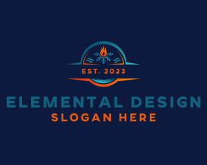 Fire Ice Element logo design