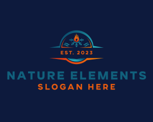 Fire Ice Element logo design