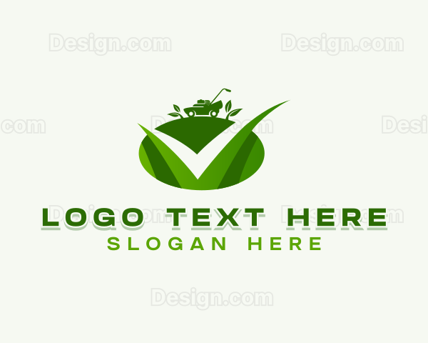 Lawn Mower Landscaping Logo