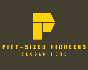 Modern Industrial Letter P logo design