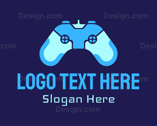 Blue Game Controller Logo