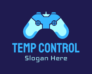 Blue Game Controller logo design