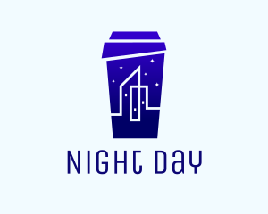 City Builing Night Cup logo design