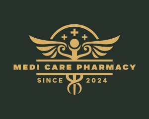 Medical Caduceus Pharmacy logo design