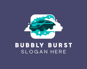 Sparkle Bubble Car Wash logo design