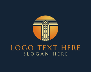 Celtic Luxury Letter T logo