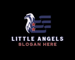 Eagle Bird America Flag Logo