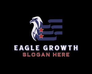 Eagle Bird America Flag logo design