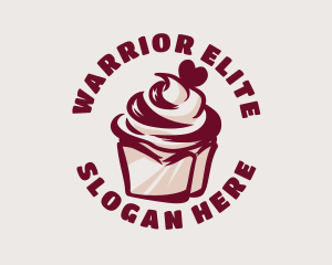 Retro Cupcake Dessert logo