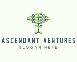 Tech Agricultural Tree Venture logo design