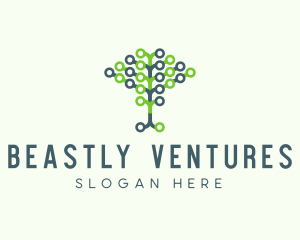 Tech Agricultural Tree Venture logo design