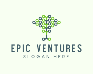 Tech Agricultural Tree Venture logo design