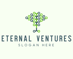 Tech Agricultural Tree Venture logo design