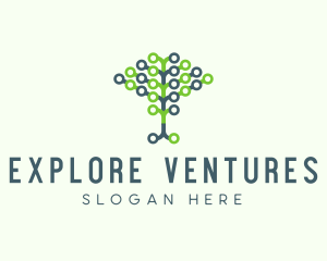 Tech Agricultural Tree Venture logo design