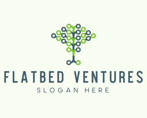 Tech Agricultural Tree Venture logo design