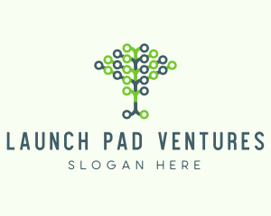 Tech Agricultural Tree Venture logo design