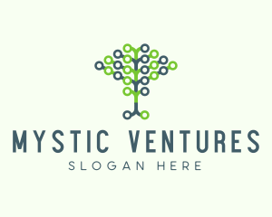 Tech Agricultural Tree Venture logo design