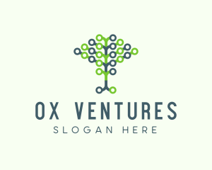 Tech Agricultural Tree Venture logo design