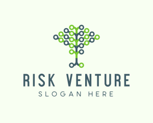 Tech Agricultural Tree Venture logo design