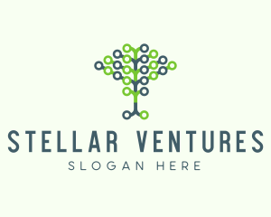 Tech Agricultural Tree Venture logo design