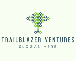 Tech Agricultural Tree Venture logo design