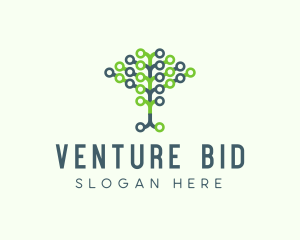 Tech Agricultural Tree Venture logo design