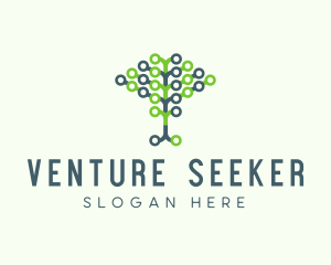 Tech Agricultural Tree Venture logo design