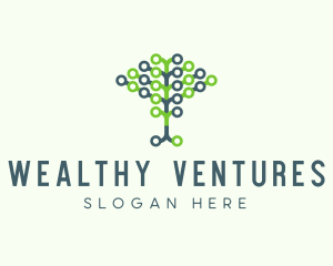 Tech Agricultural Tree Venture logo design