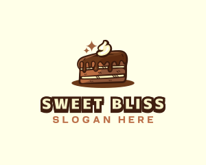 Chocolate Cake Dessert logo design