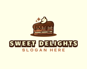 Chocolate Cake Dessert logo design