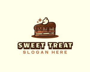 Chocolate Cake Dessert logo design