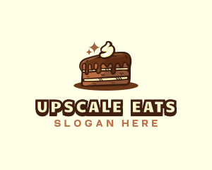 Chocolate Cake Dessert logo design