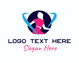 Woman Fitness Instructor logo