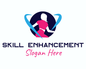 Woman Fitness Instructor logo