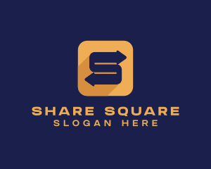 Square Arrow Letter S logo design