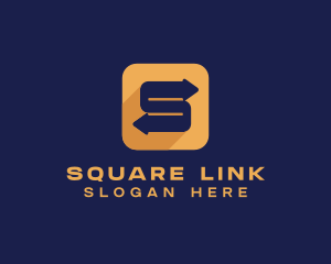 Square Arrow Letter S logo design