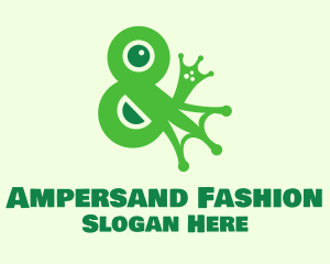 Green Ampersand Frog  logo