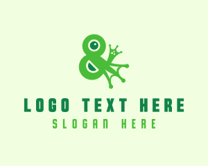 Green Ampersand Frog  logo