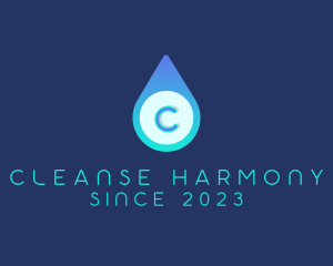 Blue Water Droplet logo