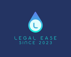 Blue Water Droplet logo